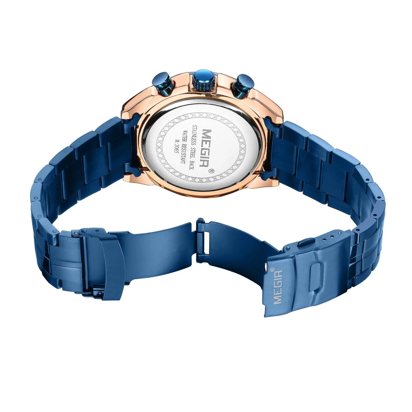 MEGIR Stainless Steel Bracelet Business Watches for Men Luxury Military Quartz Wristwatches Waterproof Luminous Clock Date 2065 by MEGIR WATCH GROUP