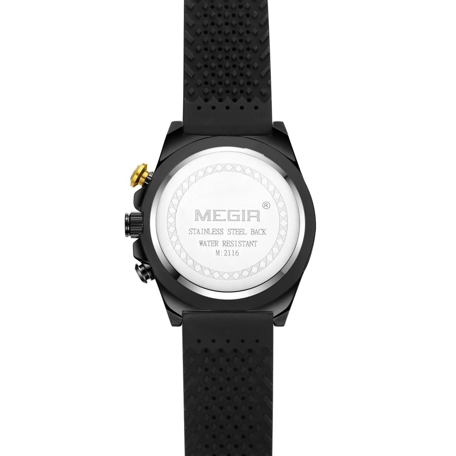 MEGIR Chronograph Luxury Military Sport Watches for Men Waterproof Calendar Silicone Man Quartz Wristwatch Reloj Hombre 2116 by MEGIR WATCH GROUP