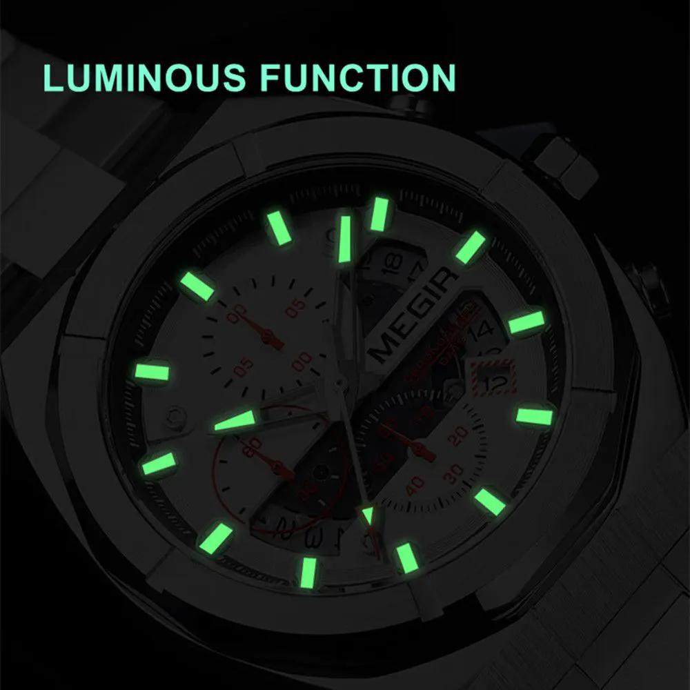 MEGIR New Watch for Men Top Brand Luxury Casual Quartz Wristwatch with Chronograph Waterproof Luminous Auto Date Reloj Hombre 2225 by MEGIR WATCH GROUP