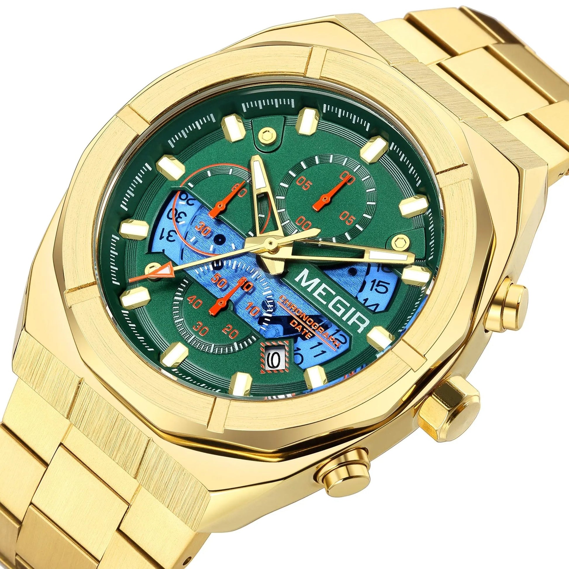 MEGIR New Watch for Men Top Brand Luxury Casual Quartz Wristwatch with Chronograph Waterproof Luminous Auto Date Reloj Hombre 2225 by MEGIR WATCH GROUP