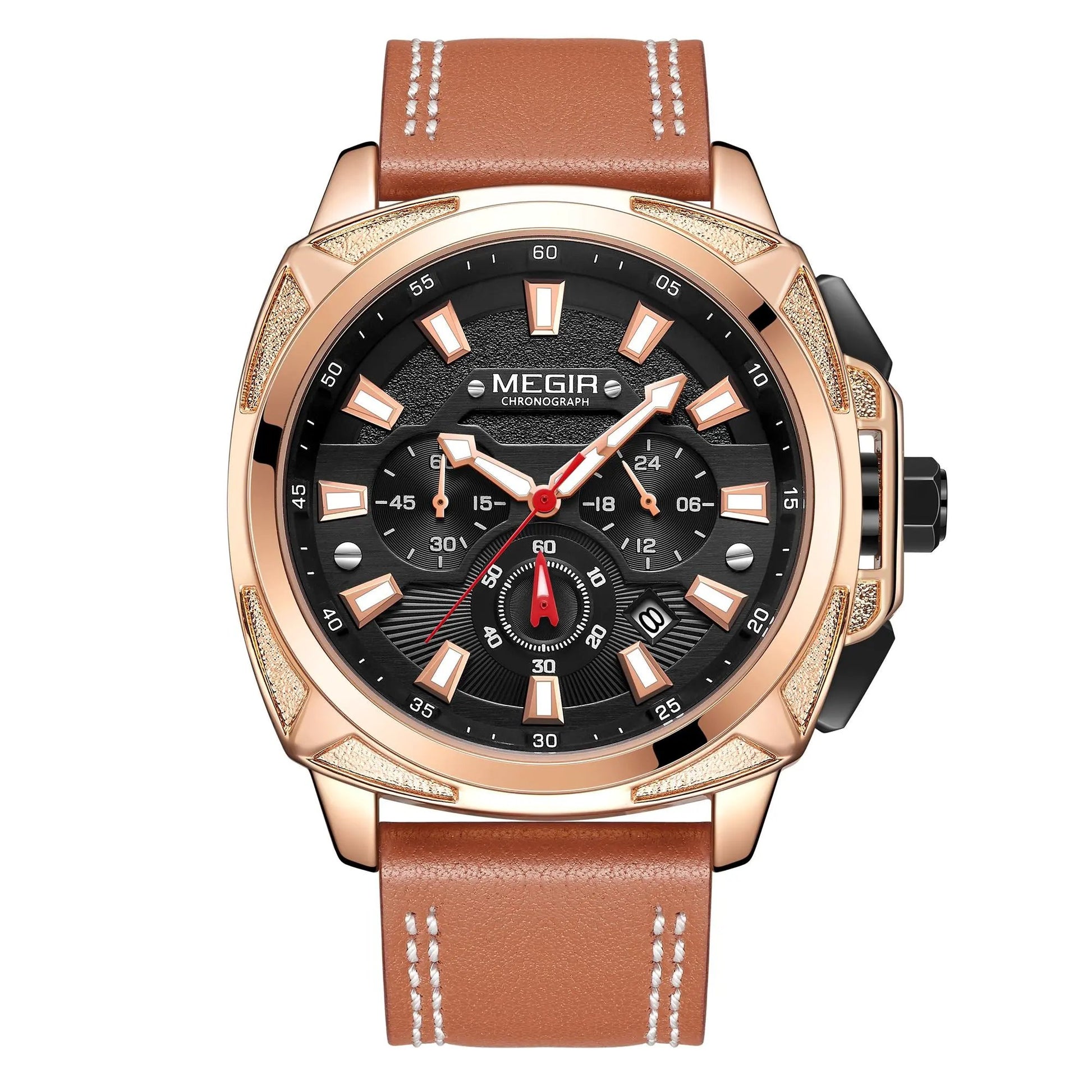 MEGIR Relogio Masculino Watches Men Fashion Leather Band Sports Military Watches Luxury Quartz Business Wristwatch Reloj Hombre 2128 by MEGIR WATCH GROUP
