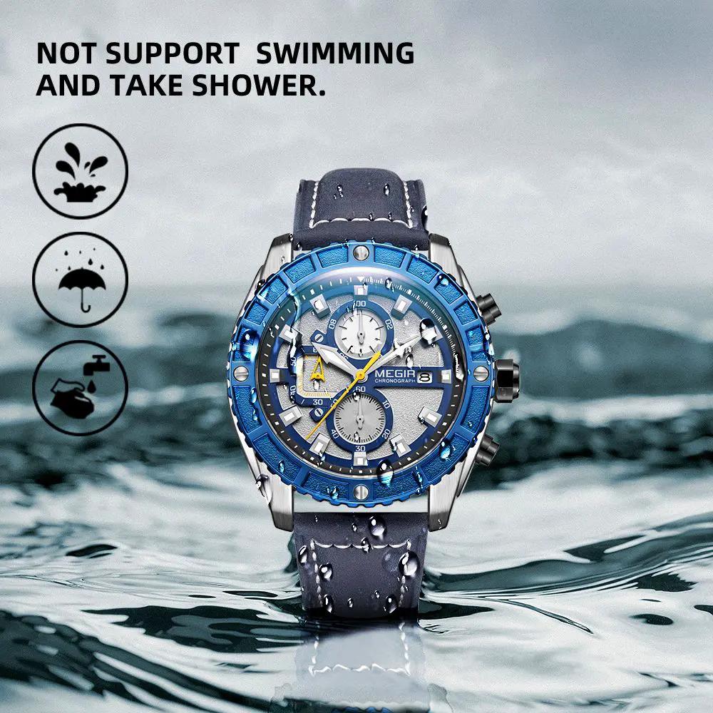 MEGIR Fashion Men's Sport Watches Waterproof Luminous Man Quartz Military Wristwatch Clock Gift for Men Relogio Masculino 2119 by MEGIR WATCH GROUP
