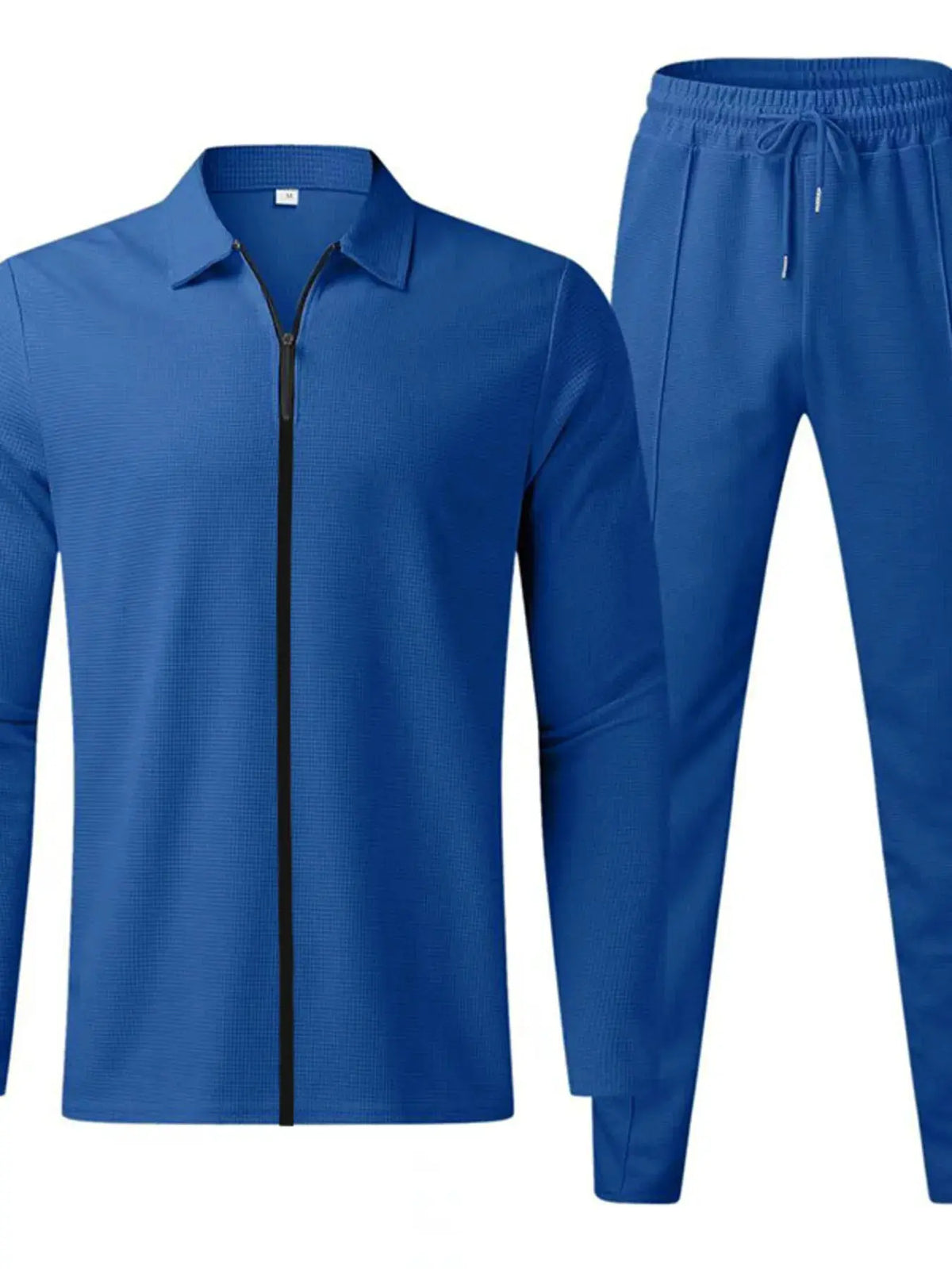 Men's Full Size Zip Up Top and Pants Set Plus Size by Trendsi