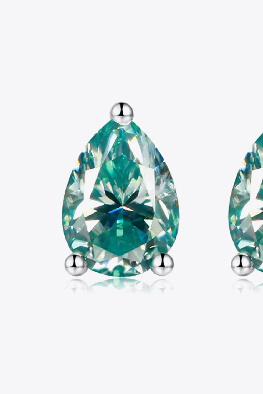 2 Carat Moissanite Teardrop Earrings by Partner Label