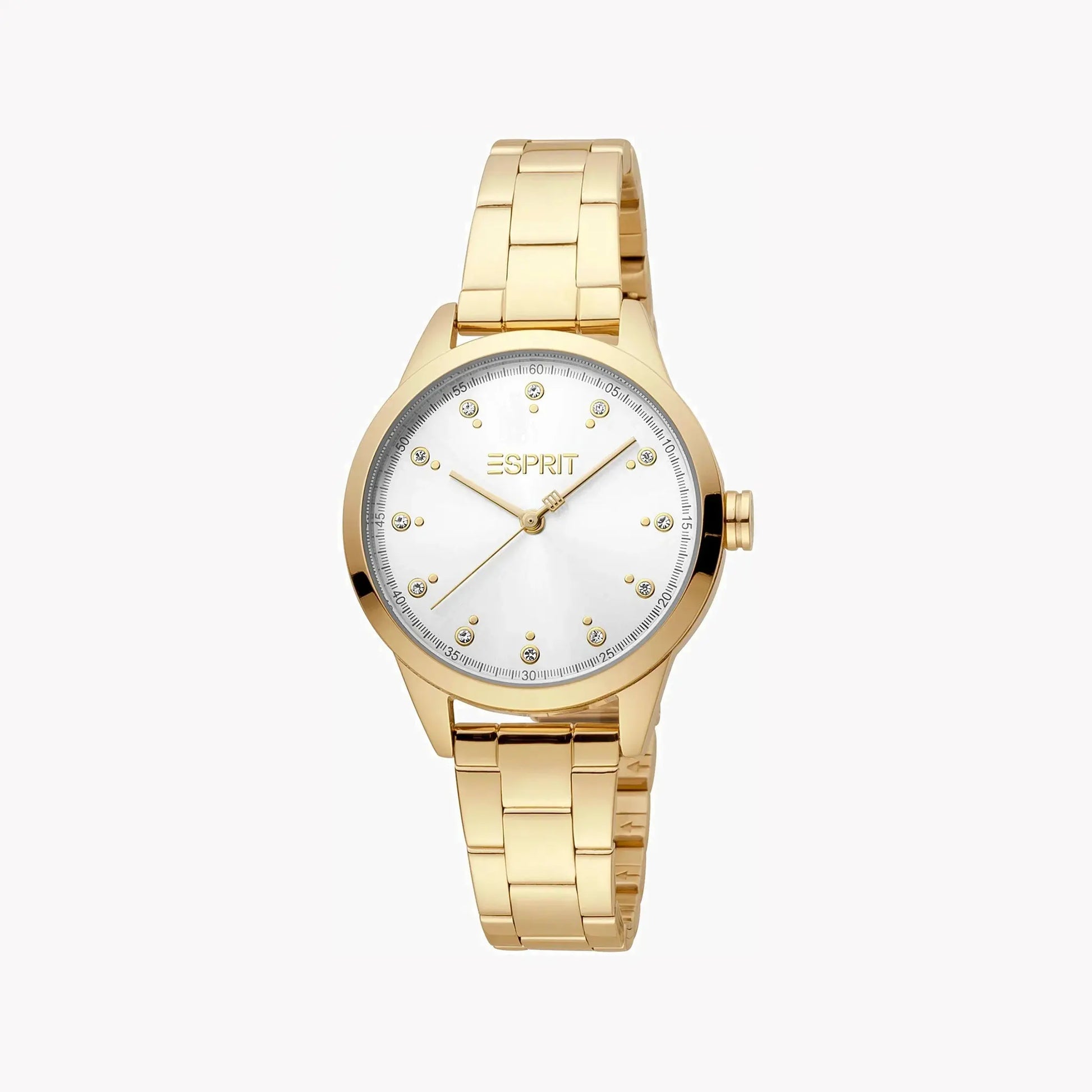 Esprit Women's Gold Stainless Steel Watch, Silver Dial | Es1l006m0035 by ESPRIT