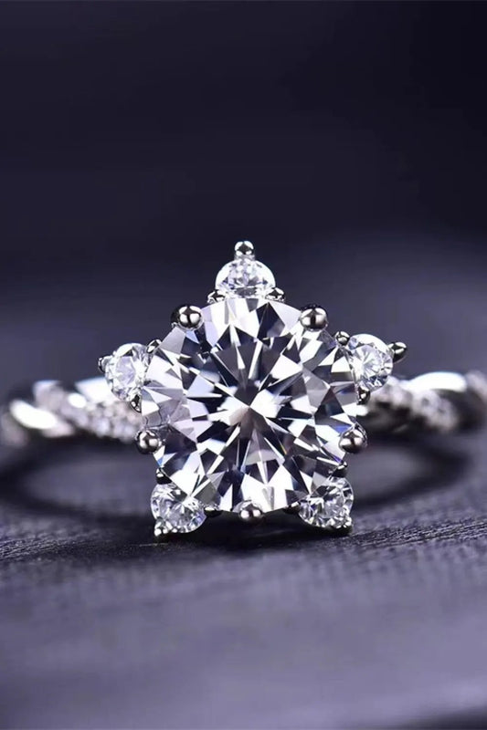 3 Carat Moissanite Twisted Ring by Partner Label