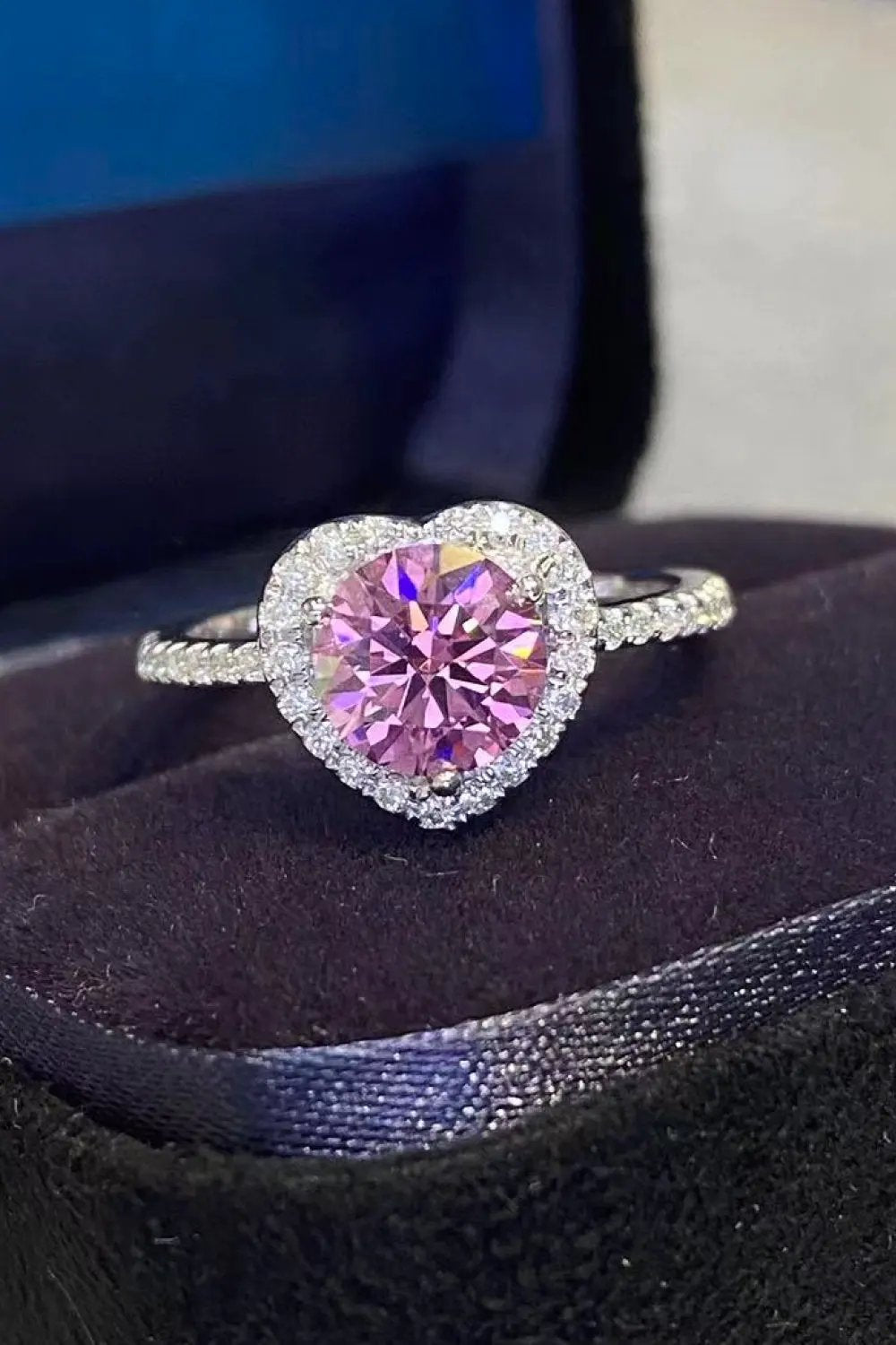 Lifelong Journey 1 Carat Moissanite Heart Ring by Partner Label