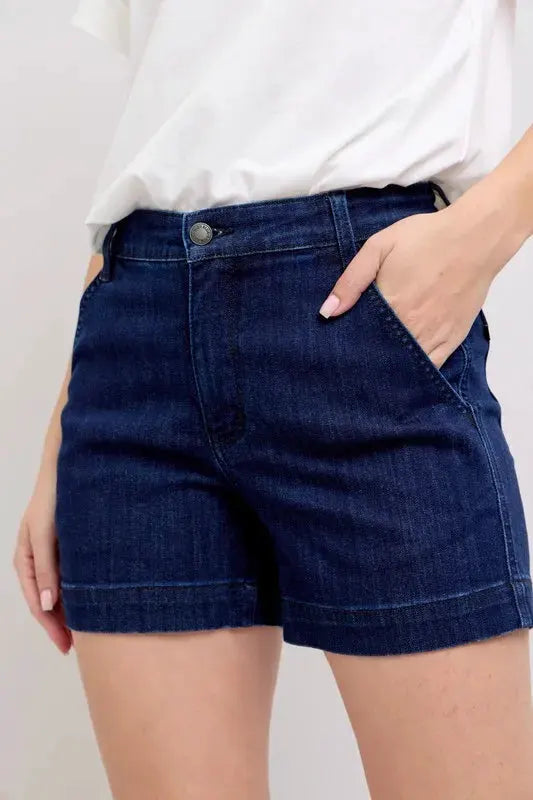 Judy Blue Full Size High Waist Denim Shorts Plus Size by Judy Blue