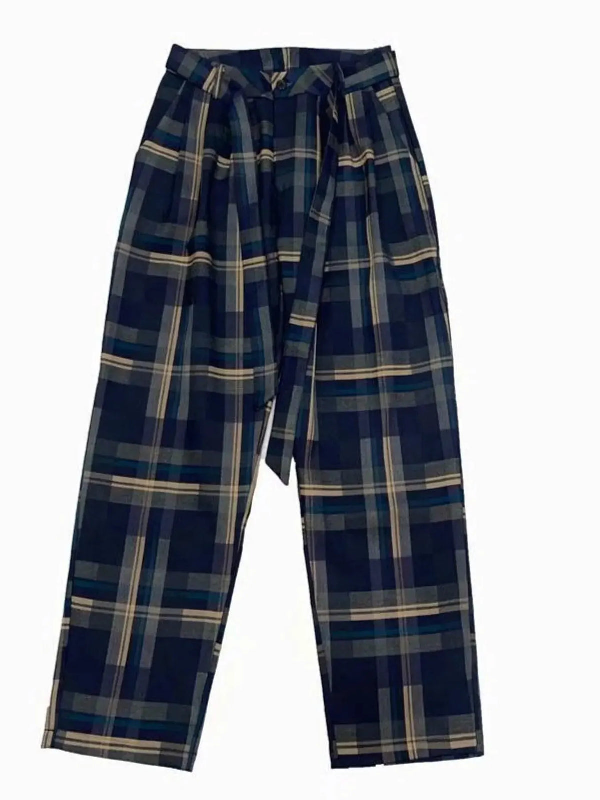Men's Plus Size Plaid Pattern Relaxed Fit Pants by Trendsi