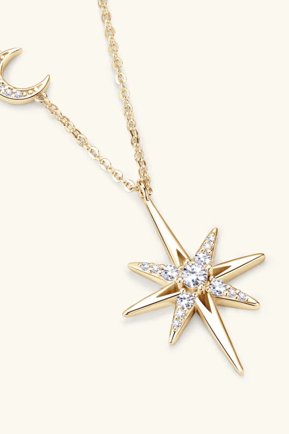 Moissanite 925 Sterling Silver Necklace by Partner Label