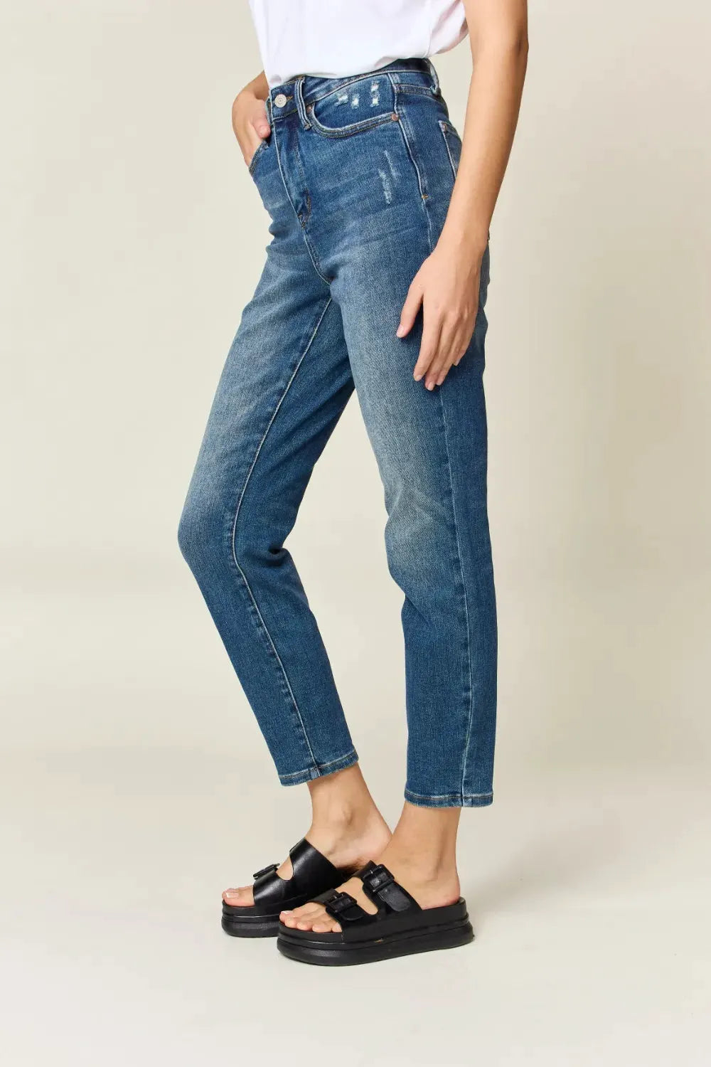 Judy Blue Full Size Tummy Control High Waist Slim Jeans by Judy Blue