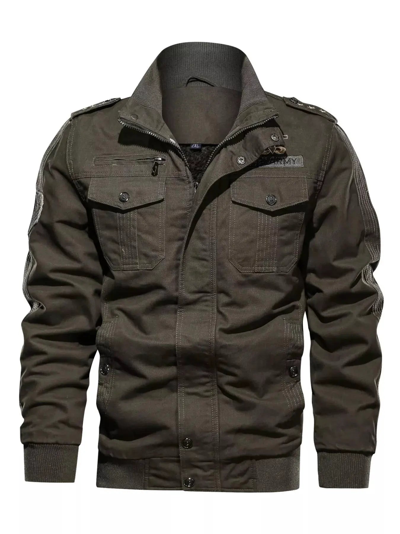 Men's Plus Size Zip Up Lightweight Bomber Jacket by Partner Label