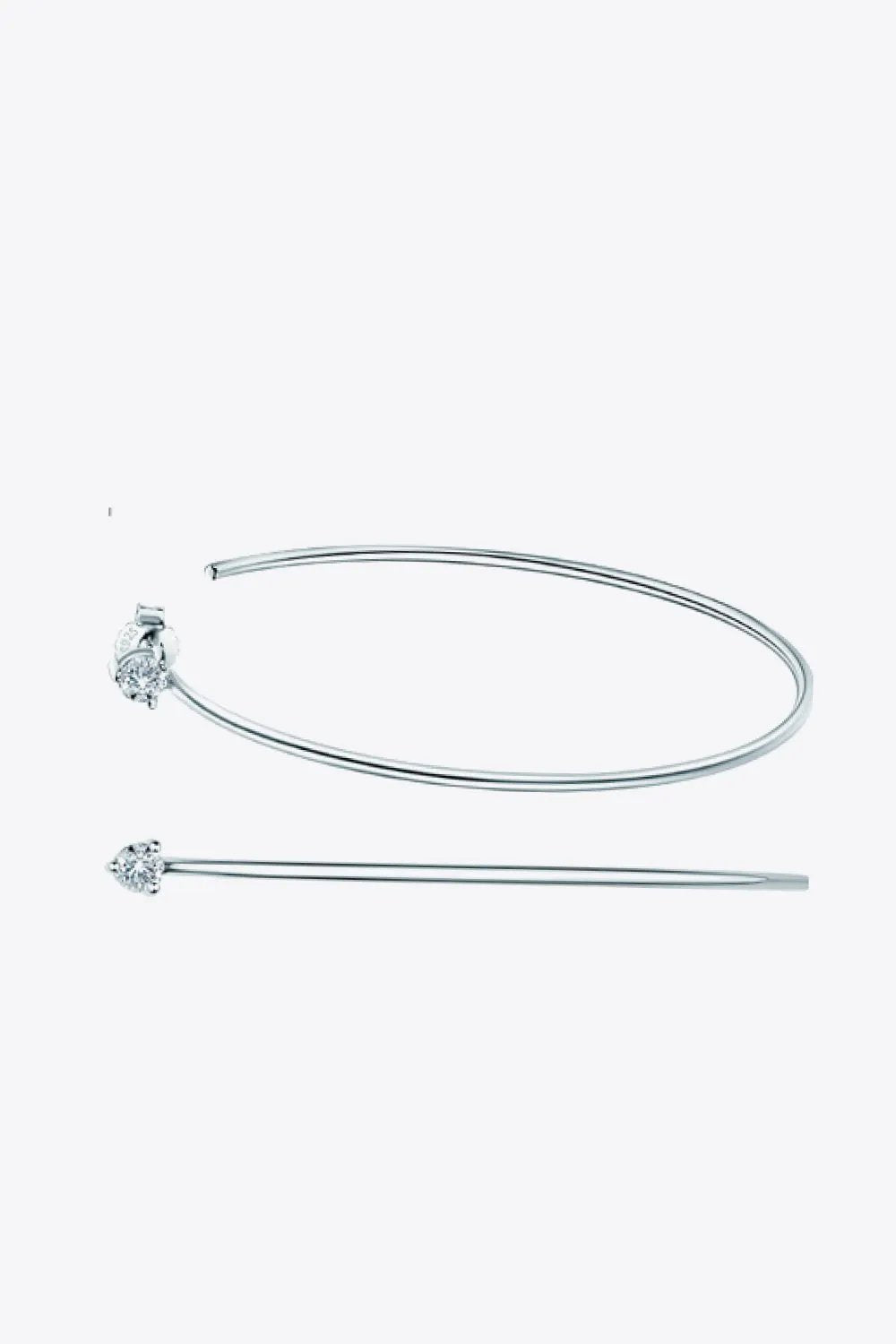 Adored 925 Sterling Silver Moissanite Hoop Earrings by Partner Label