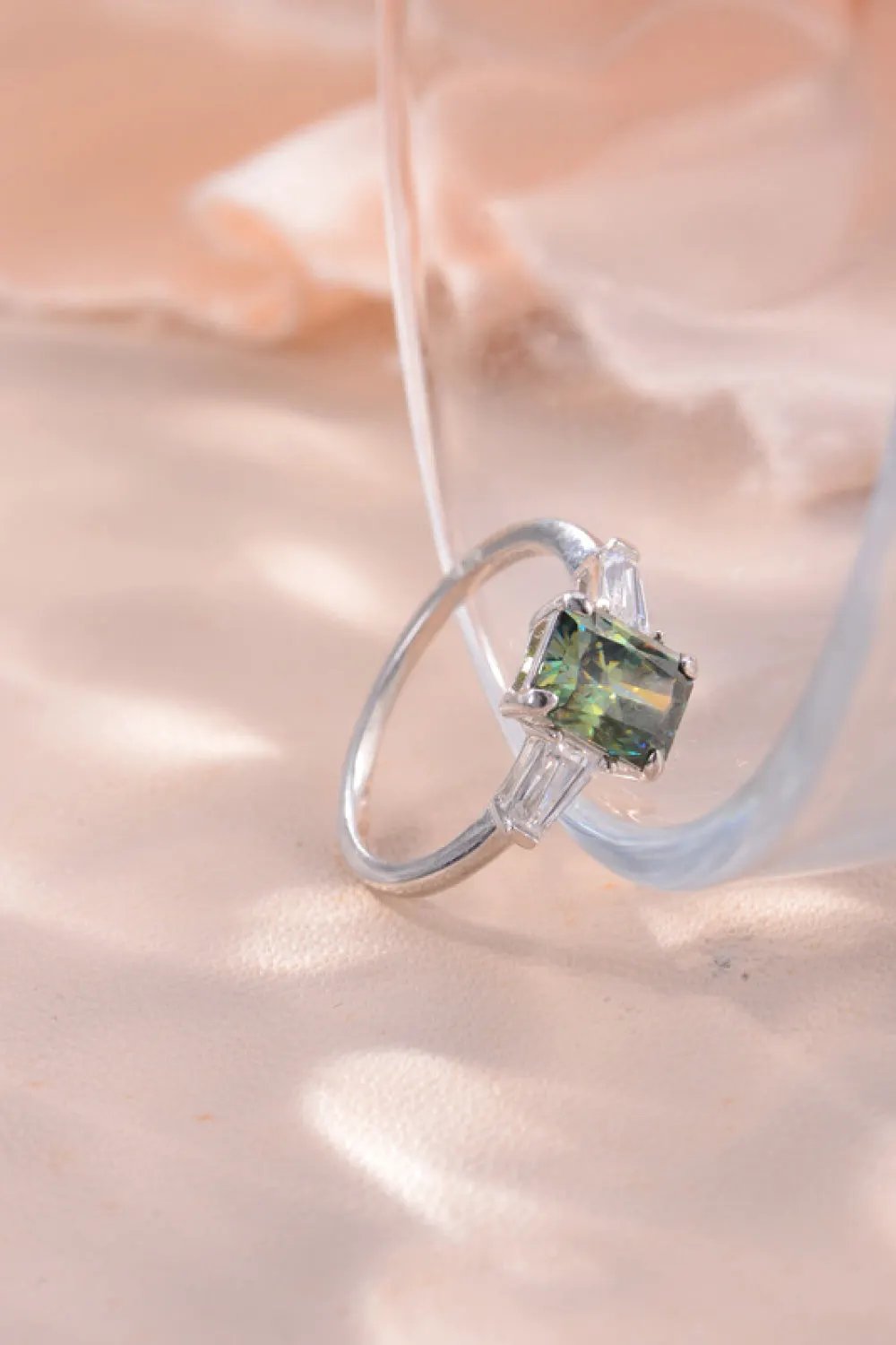 2 Carat Moissanite 925 Sterling Silver Ring by Partner Label