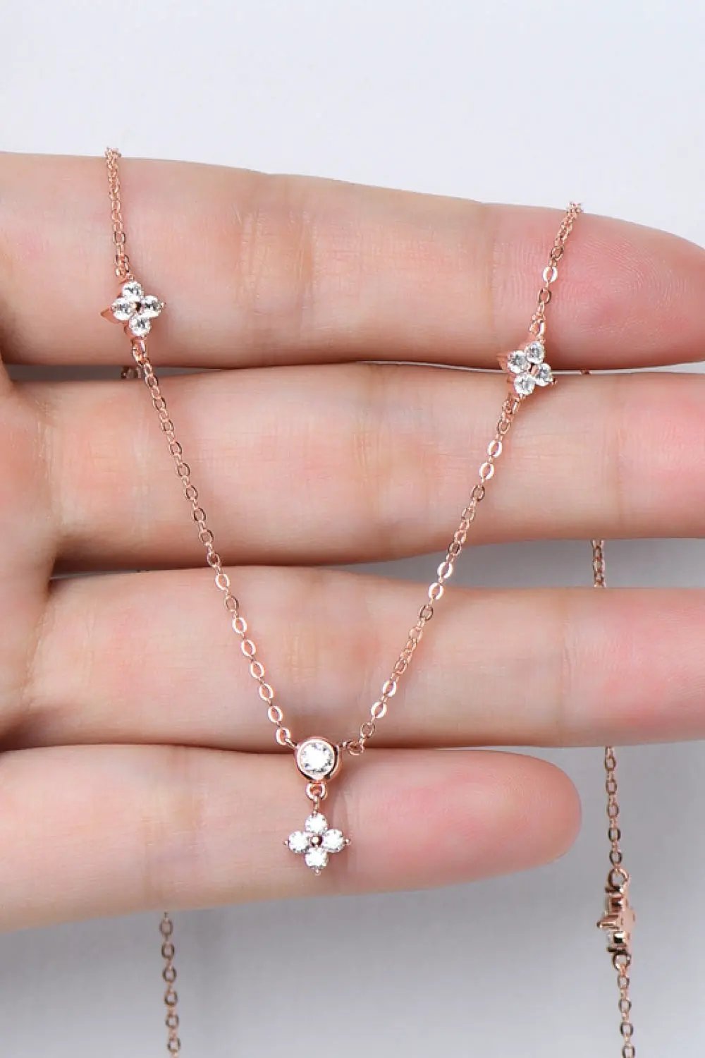 Moissanite 925 Sterling Silver Necklace by Partner Labels