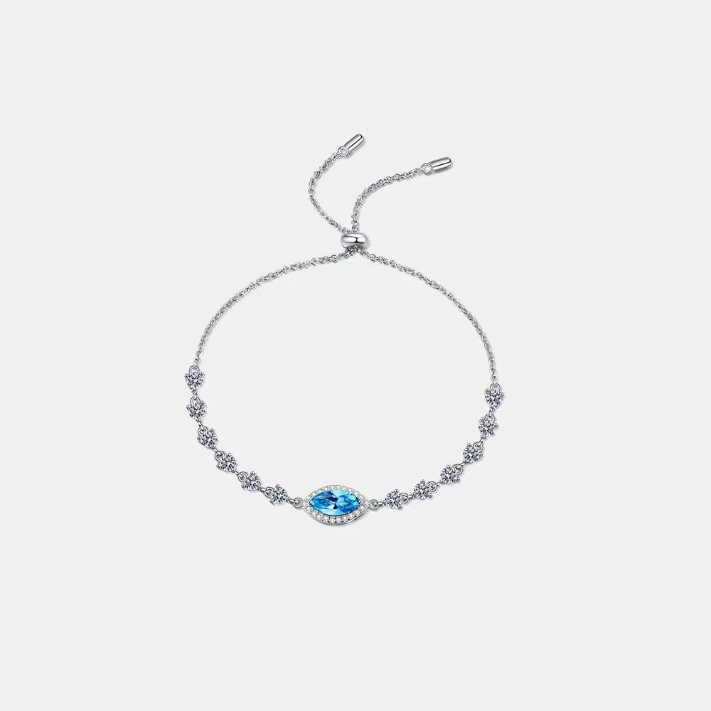 1 Carat Moissanite 925 Sterling Silver Bracelet by Partner Label