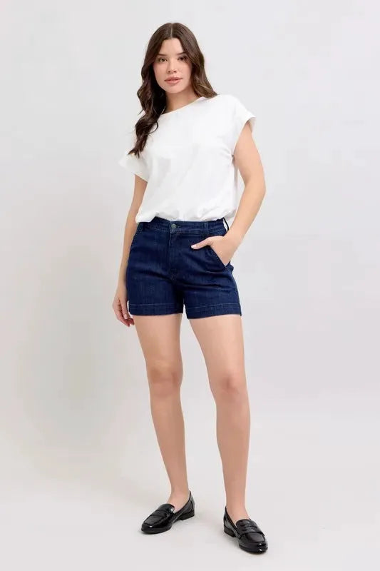 Judy Blue Full Size High Waist Denim Shorts Plus Size by Judy Blue