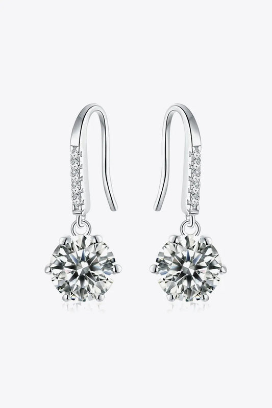 6-Prong Moissanite Drop Earrings by Partner Label