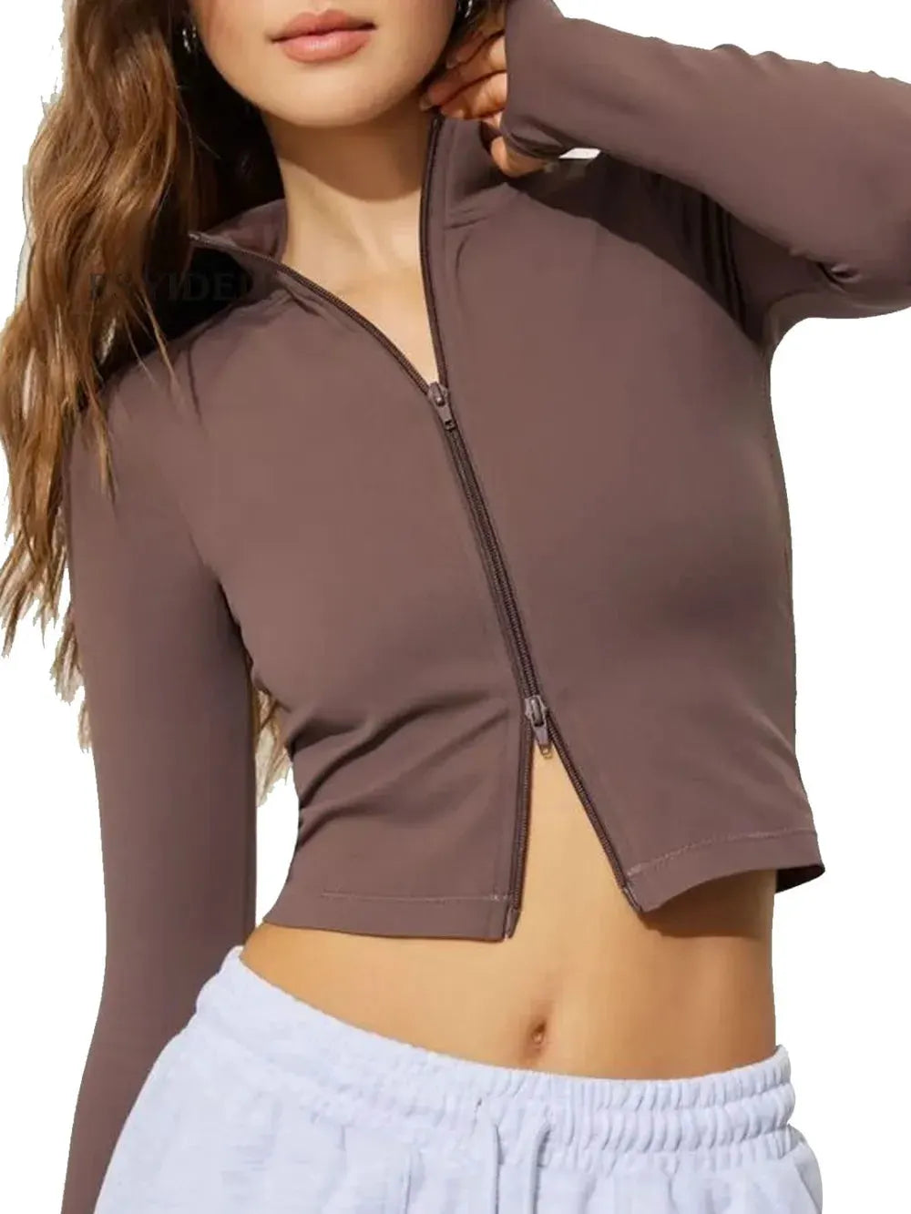 Zip Up Long Sleeve Active Outerwear by Partner Label