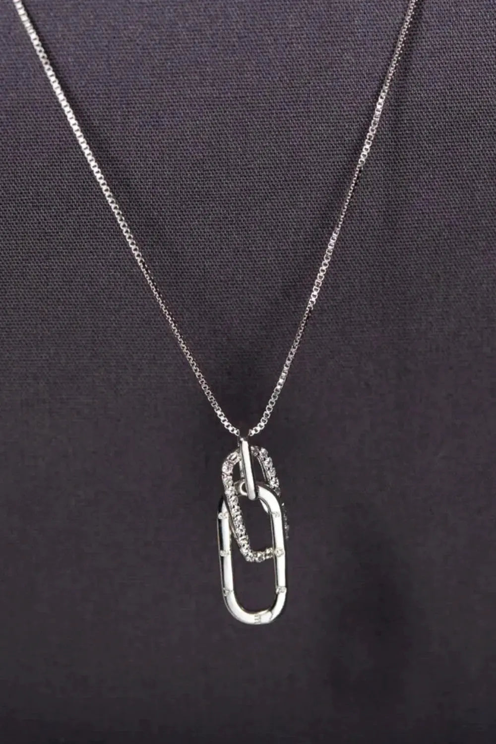 925 Sterling Silver Inland Zircon Necklace by Partner Label