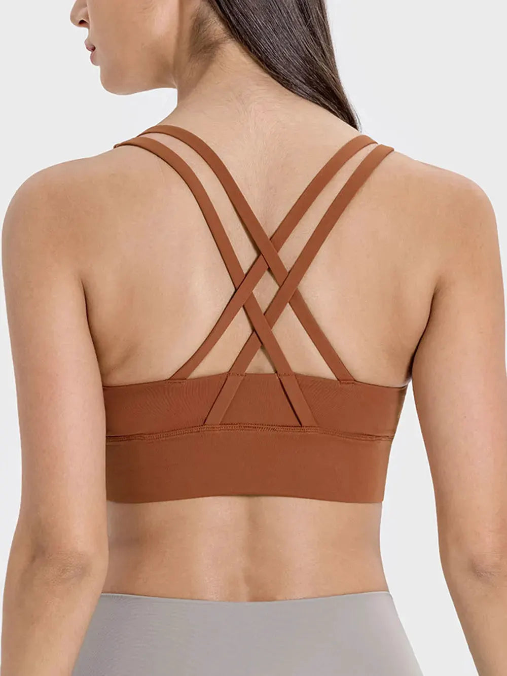 Millennia Crisscross Scoop Neck Active Tank by Millennia