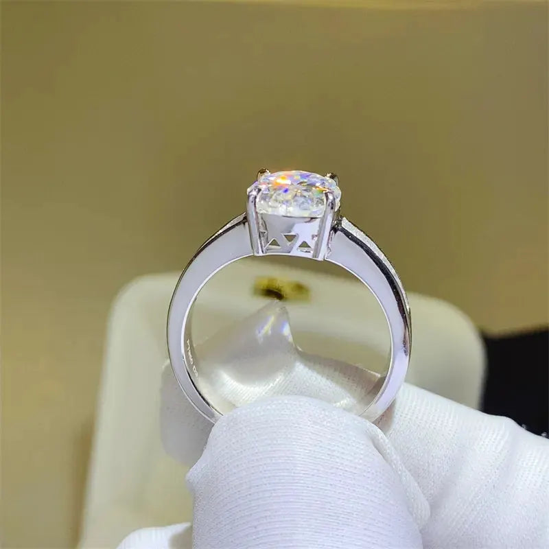 3 Carat Moissanite 925 Sterling Silver Ring by Partner Label
