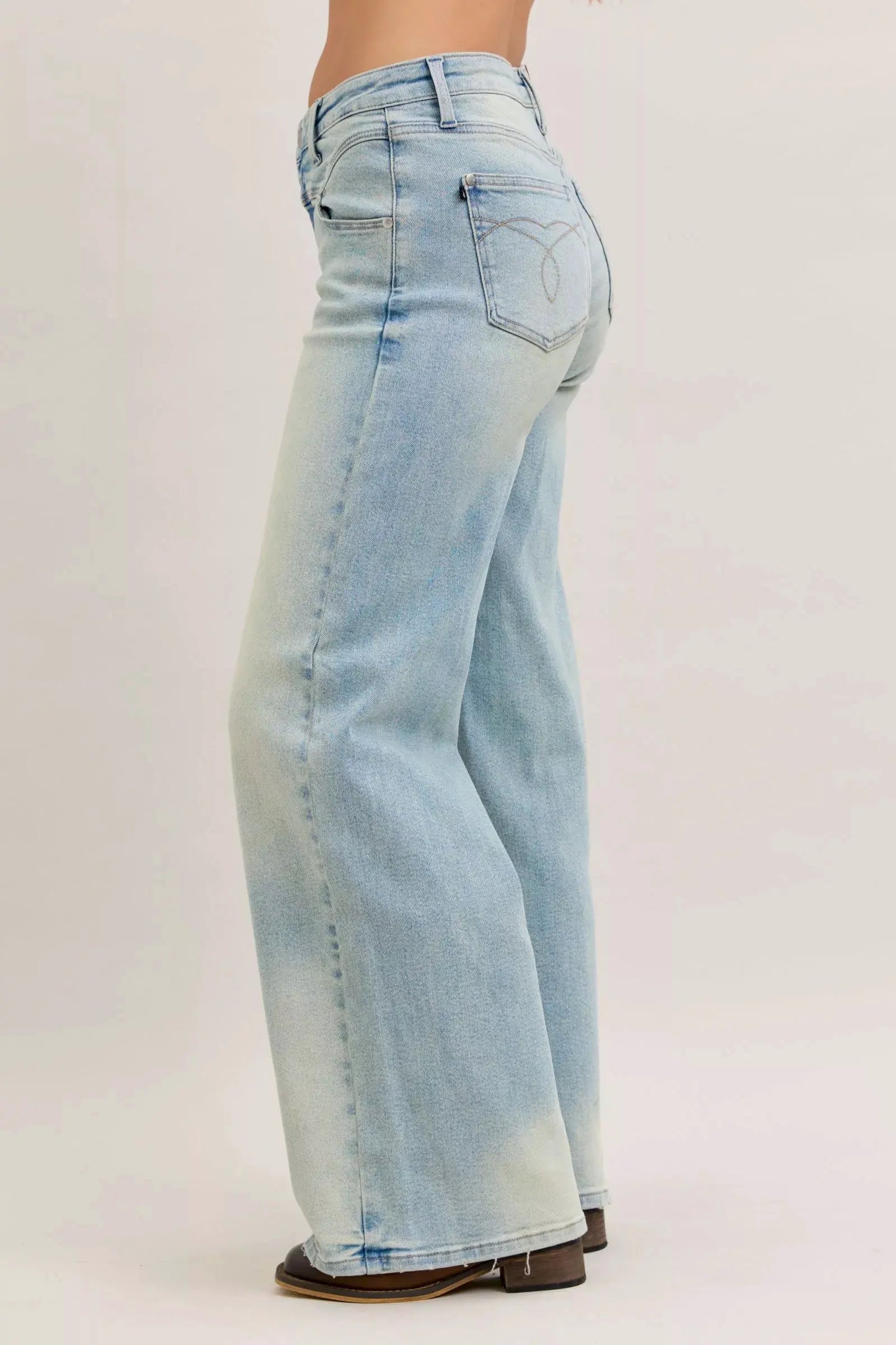 Judy Blue High Waist Column Straight Jeans by Judy Blue