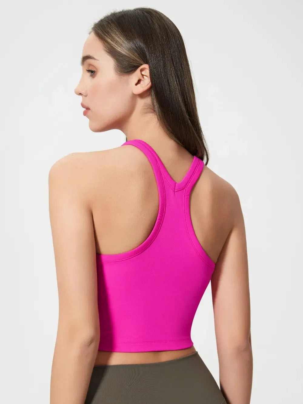 Millennia Scoop Neck Active Tank with Detachable Chest Pads by Millennia