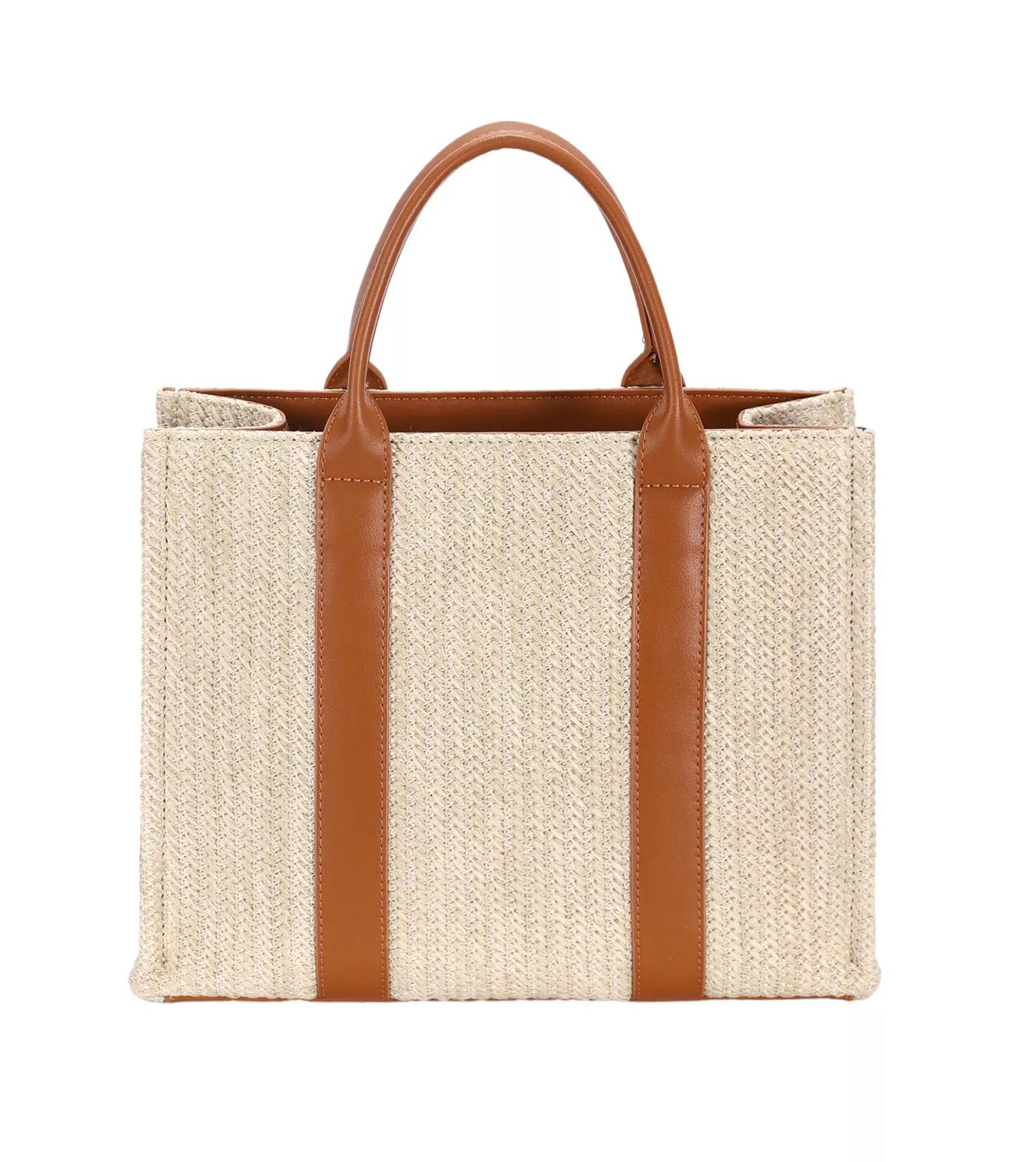 David Jones Square Woven Tote Handbag by David Jones