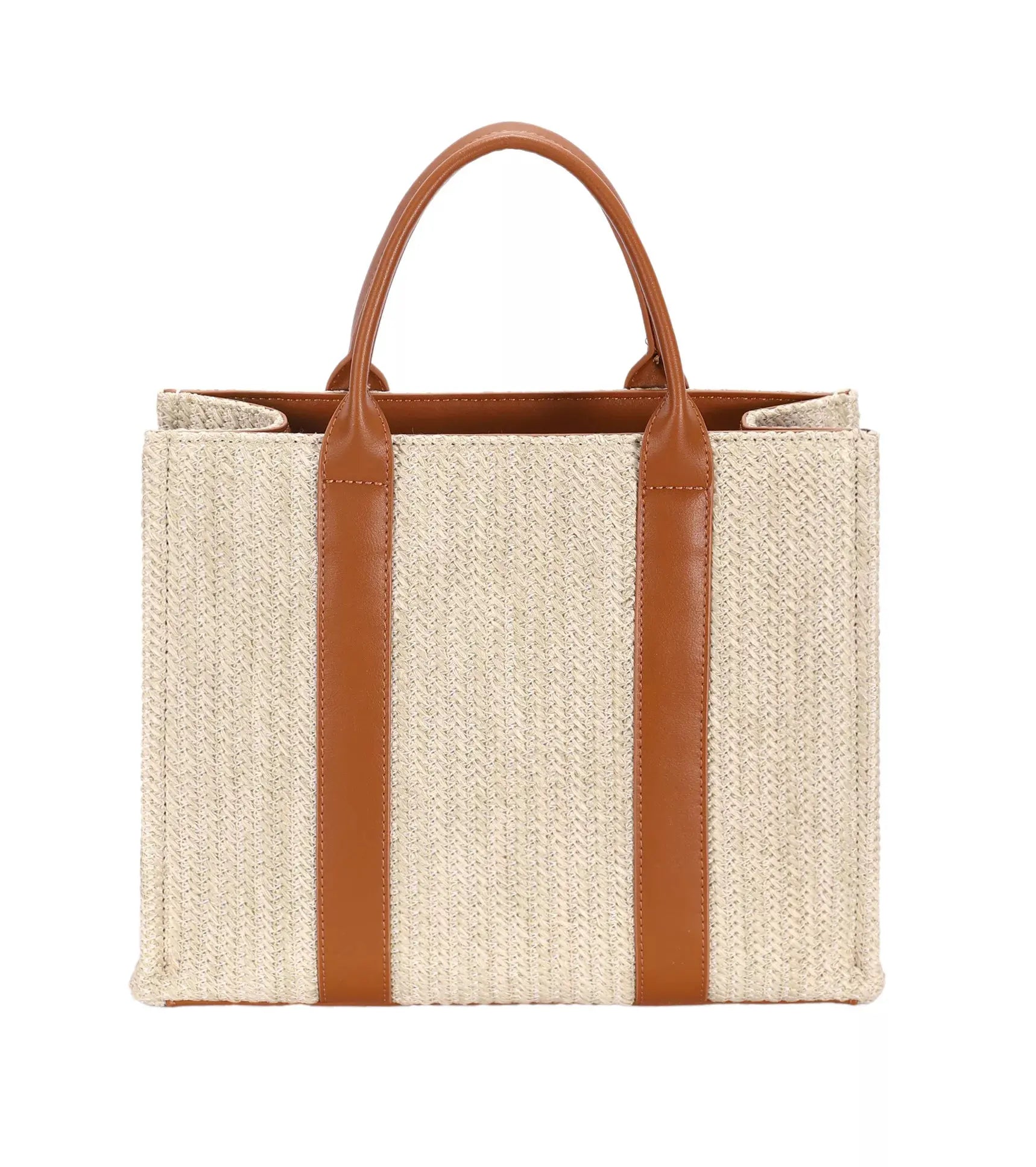 David Jones Square Woven Tote Handbag by David Jones