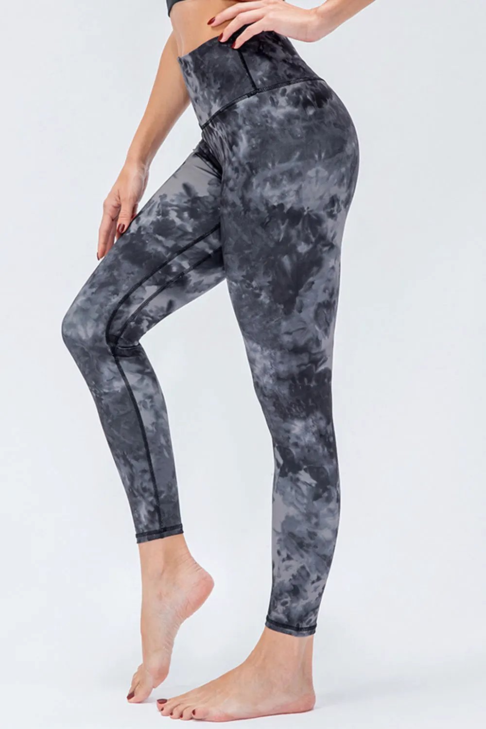 Wide Waistband Slim Fit Active Leggings by Partner Label
