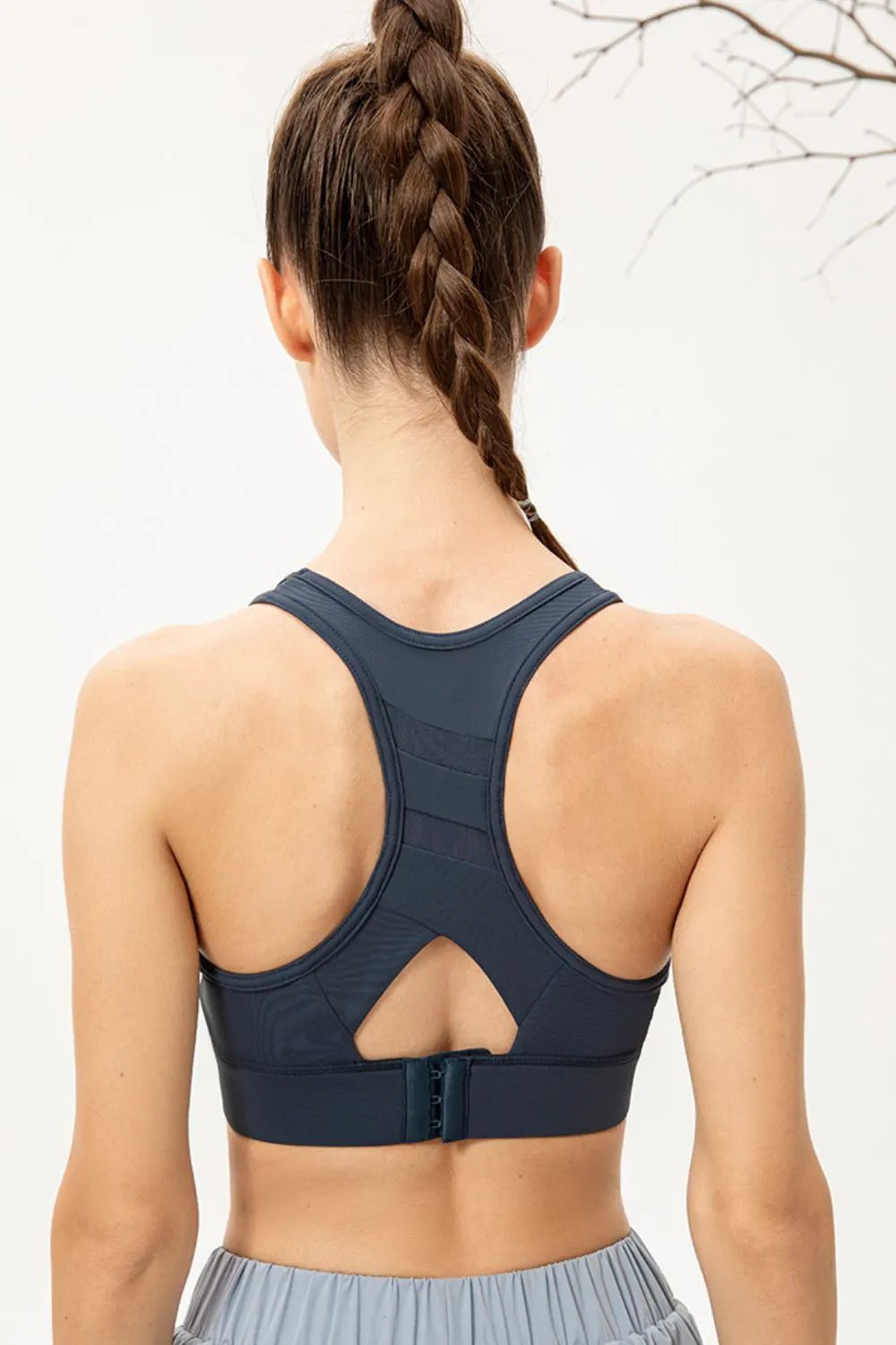 Scoop Neck Long Sports Bra by Partner Label