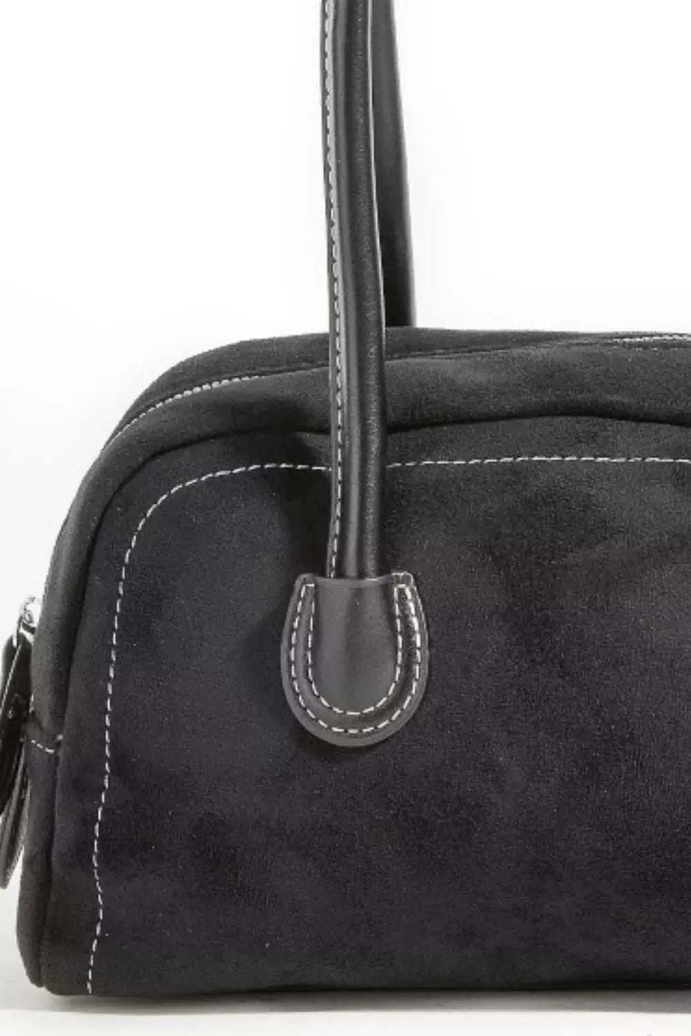 Fame Faux Suede Baguette Hand Bag by Fame