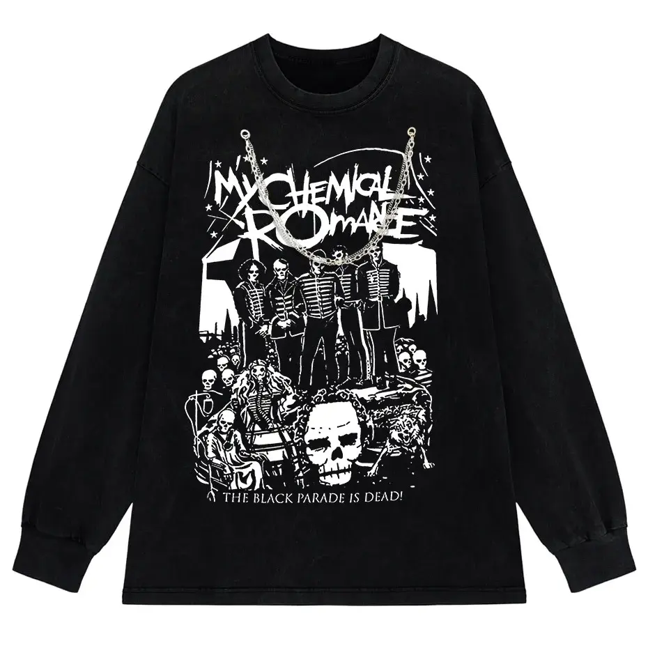 My Chemical Romance Black Parade Oversized T-Shirt Women Punk Emo Rock Tee by Vimost Shop