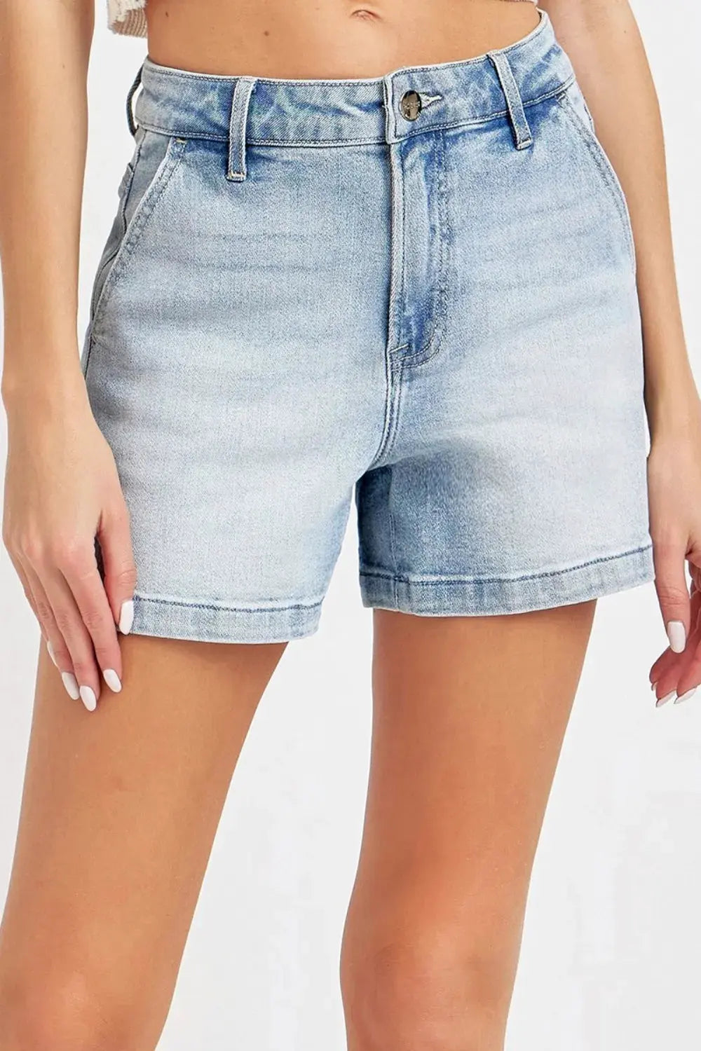 Risen Full Size High Rise Denim Shorts by RISEN