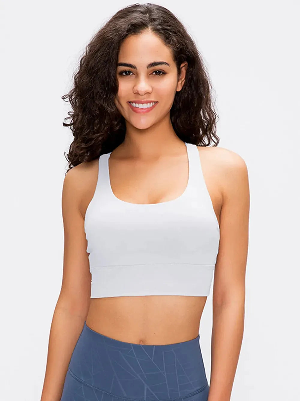 Millennia Crisscross Scoop Neck Active Tank by Millennia