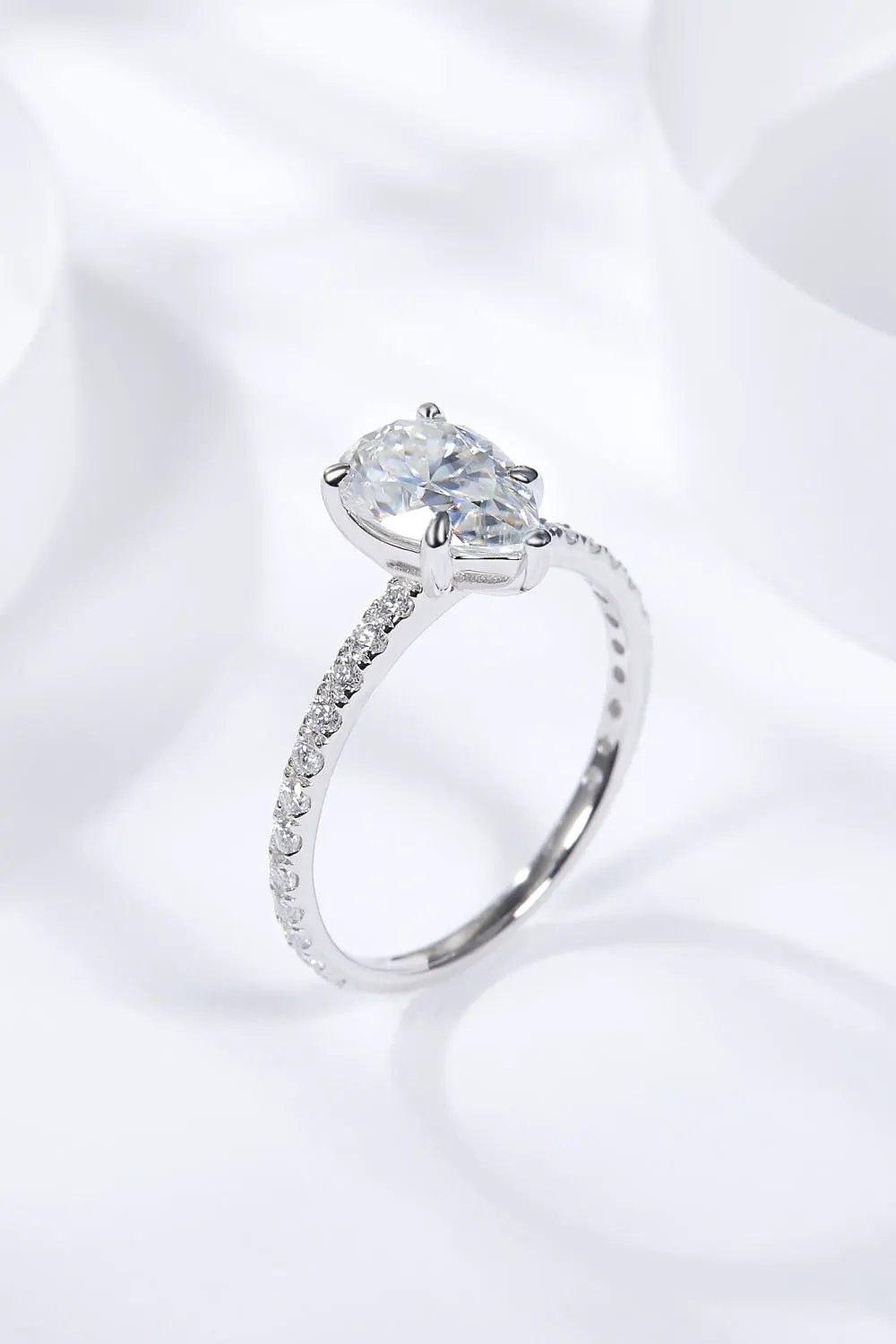 1.8 Carat Moissanite Side Stone Ring by Partner Label