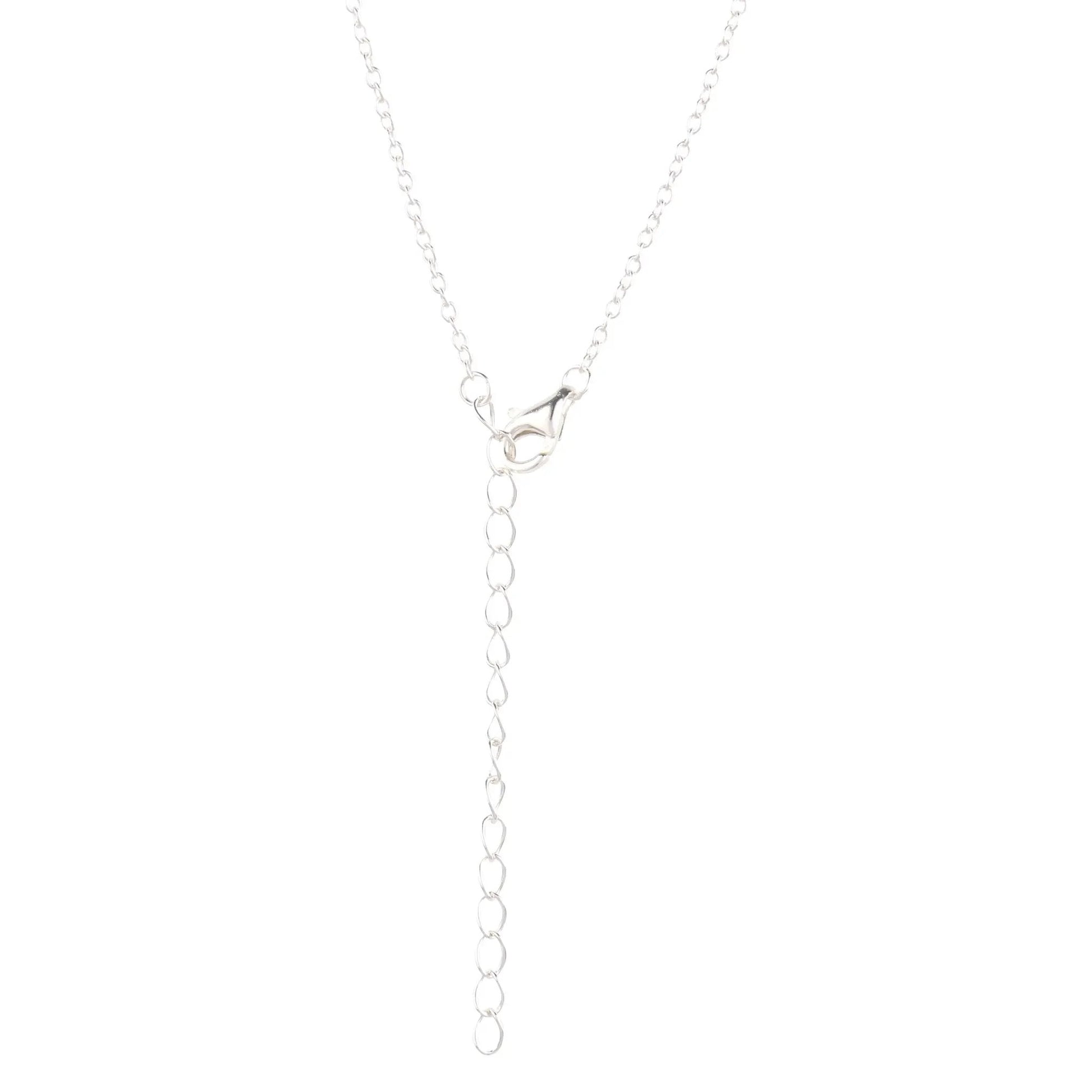 14K Silver Plated Necklace Love Heart Pave Pendant Necklace by Nichestar