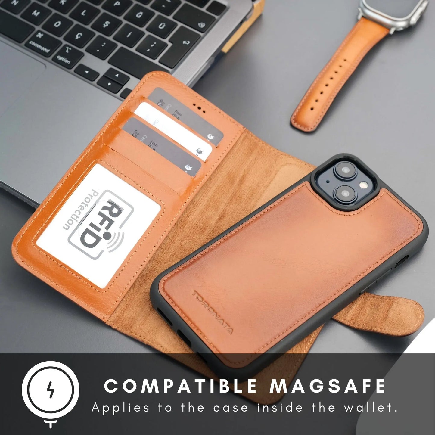 Casper iPhone 16 Wallet Case Leather MagSafe by TORONATA
