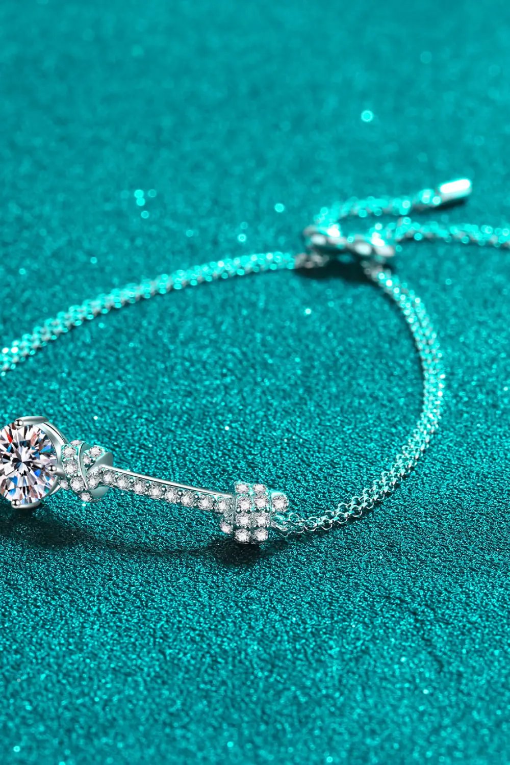 2 Carat Moissanite 925 Sterling Silver Bracelet by Partner Label