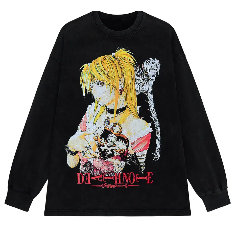 Harajuku Black Source T-Shirt Men Hip Hop Vintage Anime Graphic Oversized Cotton Tee by Vimost Shop