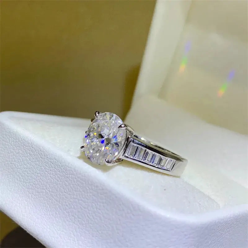 3 Carat Moissanite 925 Sterling Silver Ring by Partner Label