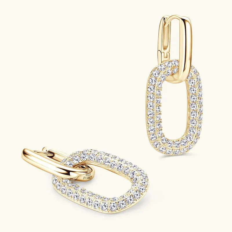 2.16 Carat Moissanite 925 Sterling Silver Earrings by Partner Label