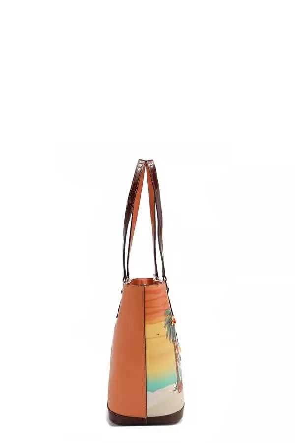 Nicole Lee USA Tropical Beach House Print Shopper Bag by Nicole Lee USA