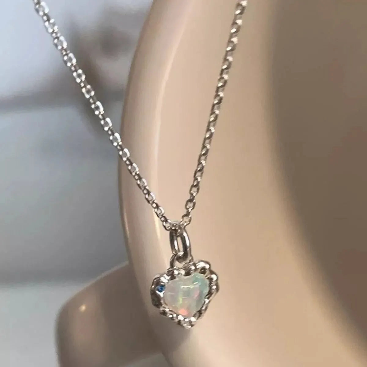 925 Sterling Silver Zircon Heart Necklace by Partner Labels