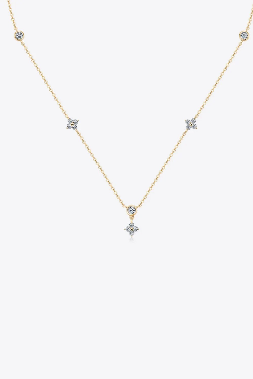 Moissanite 925 Sterling Silver Necklace by Partner Labels