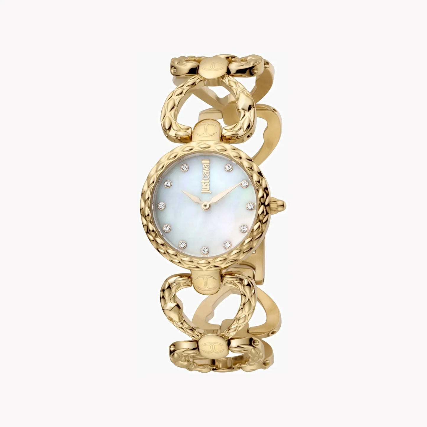 Just Cavalli Women's Gold Stainless Steel Watch, White Dial | Jc1l132m0025 by JUST CAVALLI