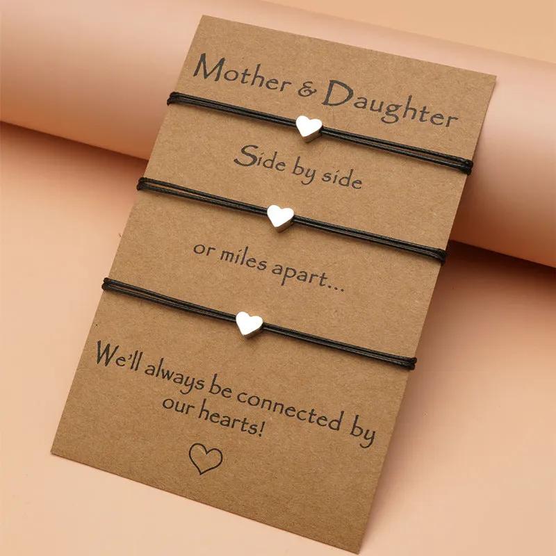Heartshaped Adjustable Mothers Day Card Bracelet Bracelet by Maiden-Art