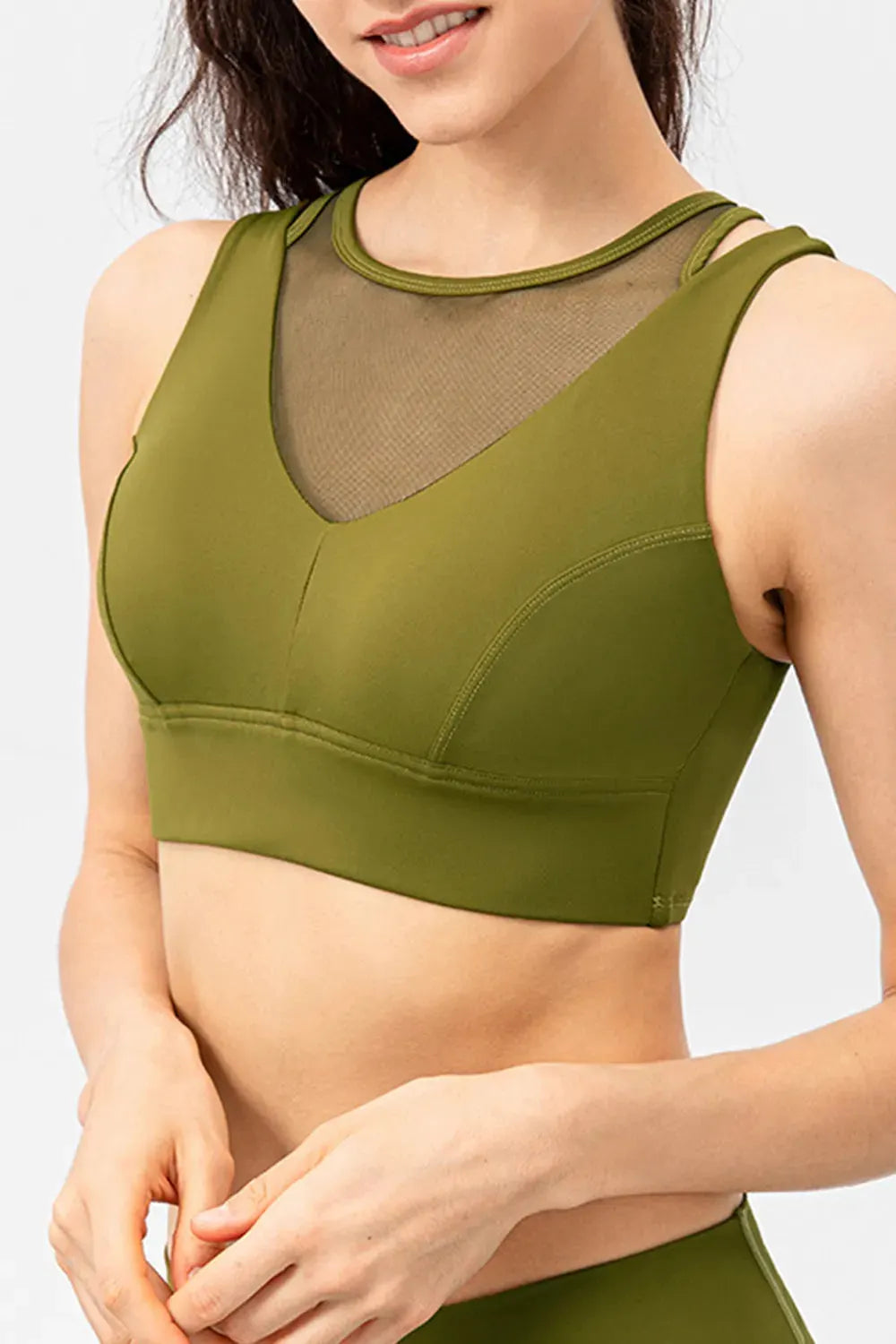 Cutout Wide Strap Active Tank by Partner Label