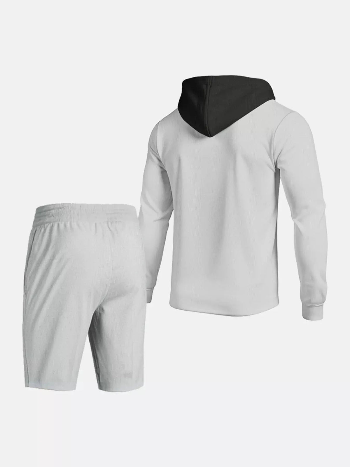 Men's Full Size Casual Hooded Button-Up Top and Shorts Set Plus Size by Trendsi